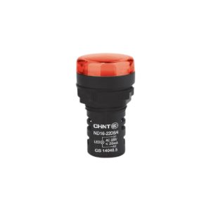 OJO DE BUEY LED ROJO PROFUNDIDAD CORTA 230VCA - 22 MM - 20MA