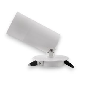 SPOT/CABEZAL 1 LUZ SEMIENBUTIDO BLANCO NAT - POLICARBONATO - GU10 Ø45 - 50W