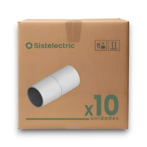 CAJA UNIONES PARA CAÑO RIGIDO Y CORRUGADO NEGRO 7/8" PACK POR 10 UNIDADES - LINEA NERA 22 MM