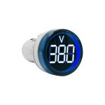 MINI VOLTIMETRO DIGITAL AZUL SIN TRAFO 80/500VCA - Ø29MM