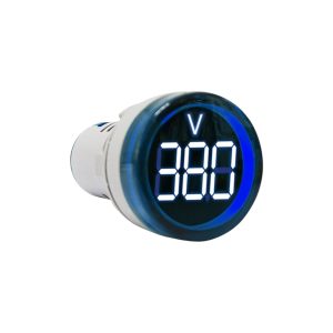 MINI VOLTIMETRO DIGITAL AZUL SIN TRAFO 80/500VCA - Ø29MM