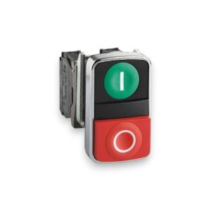 PULSADOR DOBLE VERDE/ ROJO SALIENTE HARMONY XB4 - IP66 / IP67 / IP69 / IP69K 1NA+1NC