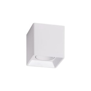 APLIQUE 1 LUZ TECHO ANTIDESLUMBRANTE RECTANGULAR BLANCO PRISMA 90X100MM - GU10