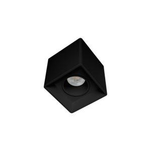 APLIQUE 1 LUZ TECHO ANTIDESLUMBRANTE RECTANGULAR NEGRO PRISMA 90X100MM - GU10