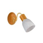 APLIQUE 1 LUZ ROBLE CON DORADO TULIPA 50 E27