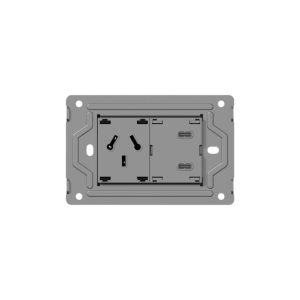 BASTIDOR 1 TOMACORRIENTE Y 2 USB-C MONACO 10A - 250V - 30W