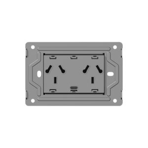 BASTIDOR 2 TOMACORRIENTE Y USB-C MONACO 10A - 250V - 20W