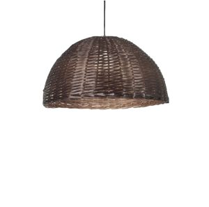 COLGANTE 1 LUZ CAMPANA MIMBRE NOGAL CAMPANAS DE MIMBRE Ø400X300MM - E27