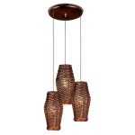 COLGANTE 3 LUCES MIMBRE COSENZA E27