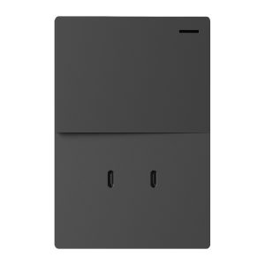 CONJUNTO ARMADO 1 PUNTO Y 2 USB-C GRIS MONACO 10A - 250V - 30W