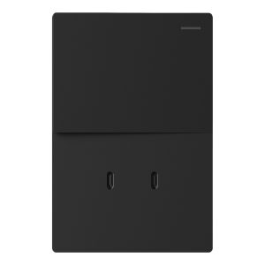 CONJUNTO ARMADO 1 PUNTO Y 2 USB-C NEGRO MONACO 10A - 250V - 30W