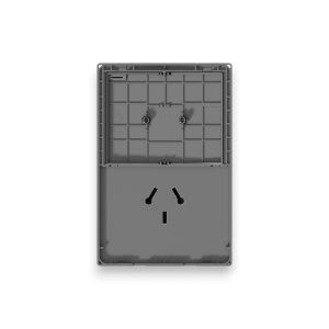 TAPA 1 PUNTO Y 1 TOMACORRIENTE BINORMA GRIS MONACO