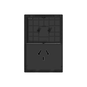 TAPA 1 PUNTO Y 1 TOMACORRIENTE BINORMA NEGRO MONACO