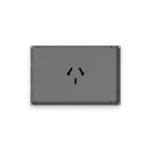 TAPA 1 TOMACORRIENTE BINORMA HORIZONTAL GRIS MONACO