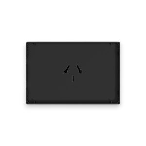 TAPA 1 TOMACORRIENTE BINORMA HORIZONTAL NEGRO MONACO