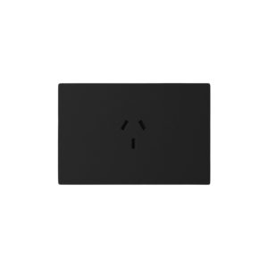 TAPA 1 TOMACORRIENTE HORIZONTAL NEGRO MONACO