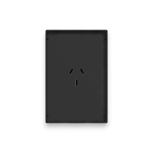 TAPA 1 TOMACORRIENTE VERTICAL NEGRO MONACO