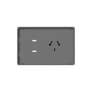 TAPA 1 TOMACORRIENTE Y 2 USB-C GRIS MONACO