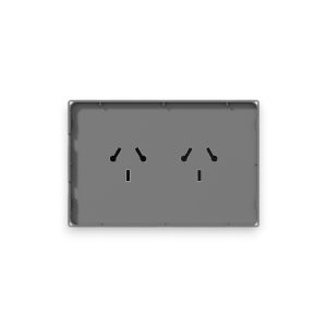 TAPA 2 TOMACORRIENTE BINORMA GRIS MONACO