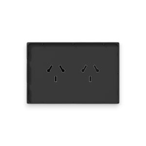 TAPA 2 TOMACORRIENTE BINORMA NEGRO MONACO