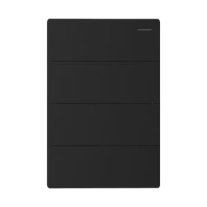 TECLA DE PARED NEGRO - 4 PUNTOS MILAN-4CN-N - MONACO 4 CANAL - 2 VIAS - 10A