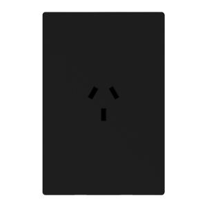 TOMACORRIENTE VERTICAL NEGRO MONACO 250V - 10A