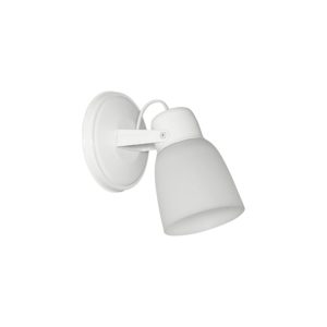 APLIQUE 1 LUCES OVAL CON TULIPA PVC BLANCO VALEN Ø110X120MM