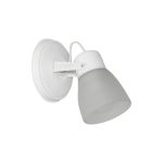 APLIQUE 1 LUCES OVAL CON TULIPA SATINADA BLANCO ALBA Ø110X120MM