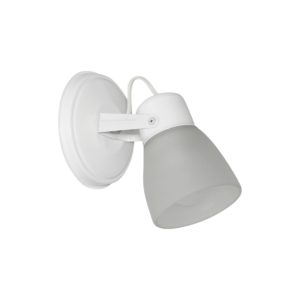 APLIQUE 1 LUCES OVAL CON TULIPA SATINADA BLANCO ALBA Ø110X120MM