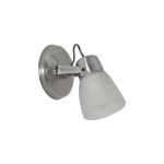 APLIQUE 1 LUCES OVAL CON TULIPA SATINADA PLATIL ALBA Ø110X120MM