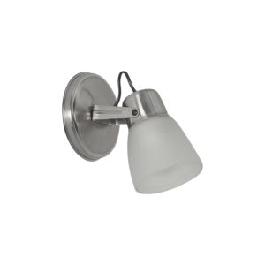 APLIQUE 1 LUCES OVAL CON TULIPA SATINADA PLATIL ALBA Ø110X120MM