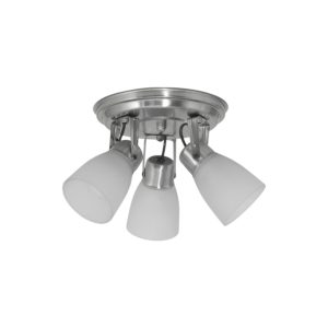 APLIQUE 3 LUCES REDONDO TULIPA SATINADA PLATIL GARRA Ø215MM - E27