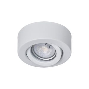 PLAFON 1 LUZ REDONDO SEMI EMBUTIDO BLANCO PVC Ø110MM - GU10