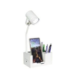 VELADOR CON ORGANIZADOR BLANCO PAVIA - TECNO H:380MM - GU10