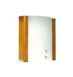 DIFUSOR 1 LUZ ALGARROBO ENCERADO RECTANGULAR SCELTA E27  20X23CM