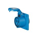 FICHA HEMBRA INDUSTRIAL EMBUTIR 6H - IP44 - AZUL 32A - 220V - 1P+N+T