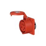 FICHA HEMBRA INDUSTRIAL EMBUTIR 6H - IP44 - ROJO 32A - 380V - 3P+N+T