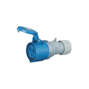 FICHA HEMBRA INDUSTRIAL MOVIL 6H - IP44 - AZUL 16A - 220V - 1P+N+T