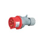 FICHA MACHO INDUSTRIAL MOVIL 6H - IP44 - ROJO 32A - 380V - 3P+N+T