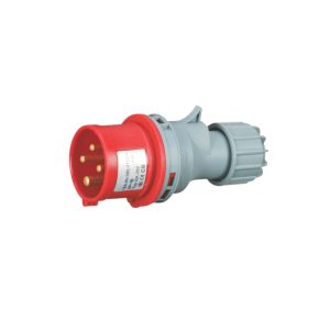 FICHA MACHO INDUSTRIAL MOVIL 6H - IP44 - ROJO 32A - 380V - 3P+T