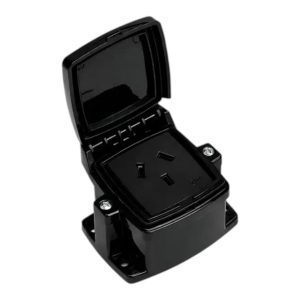 MODULO 1 TOMACORRIENTE PARA CAJA CAPSULADA NEGRO CAJAS CAPSULADA 16A 10A - 250V