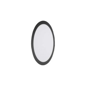 PANEL LED EMBUTIR NEGRO LUZ FRIA REDONDO 12W - 960LM - Ø169X15MM