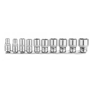 KIT DE TUBOS HEXAGONALES 1/4" 10 PIEZAS JDST4410 5-6-7-8-9-10-11-12-13-14MM
