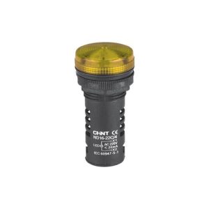 OJO DE BUEY LED AMARILLO PROFUNDIDAD LARGA 230VCA - 22MM - 20MA