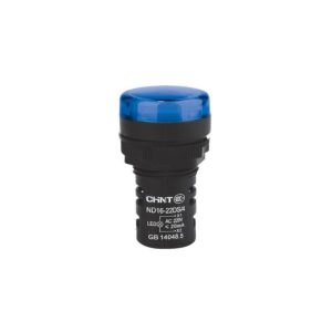 OJO DE BUEY LED AZUL PROFUNDIDAD CORTA 230VCA - 22MM - 20MA