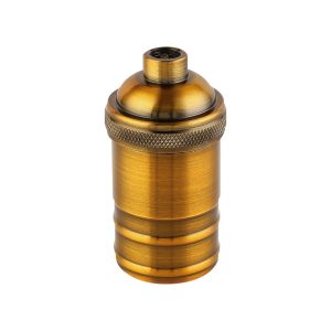 PORTALAMPARA ALUMINIO BRONCE BRILLANTE VINTAGE E27