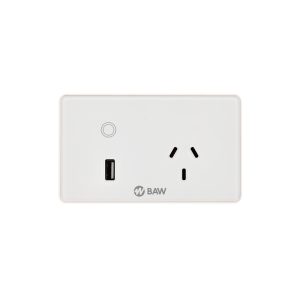 TOMACORRIENTE INTERRUPTOR INTELIGENTE WIFI + PUERTO USB SMART 240V - 50HZ - 10A