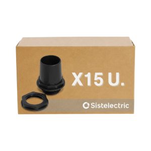CAJA CONECTORES PARA CAÑO RIGIDO NEGRO 1" PACK POR 15 UNIDADES - NERA 25 MM