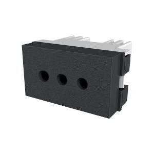 MODULO TOMACORRIENTE BIPOLAR NEGRO PLATINUM - EXPORTACION 10A - 250V