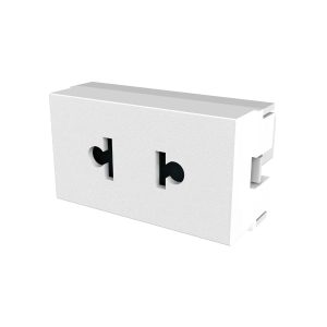 MODULO TOMACORRIENTE BIPOLAR TIPO AMERICANO BLANCO PLATINUM - EXPORTACION 15-10A - 125-250V